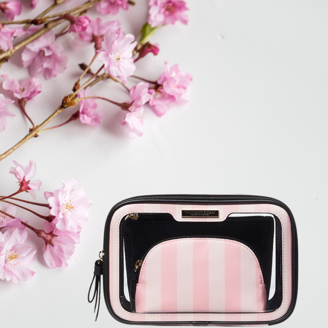 کیف لوازم آرایشی Beauty-To-Go Bag Trio Iconic Stripe