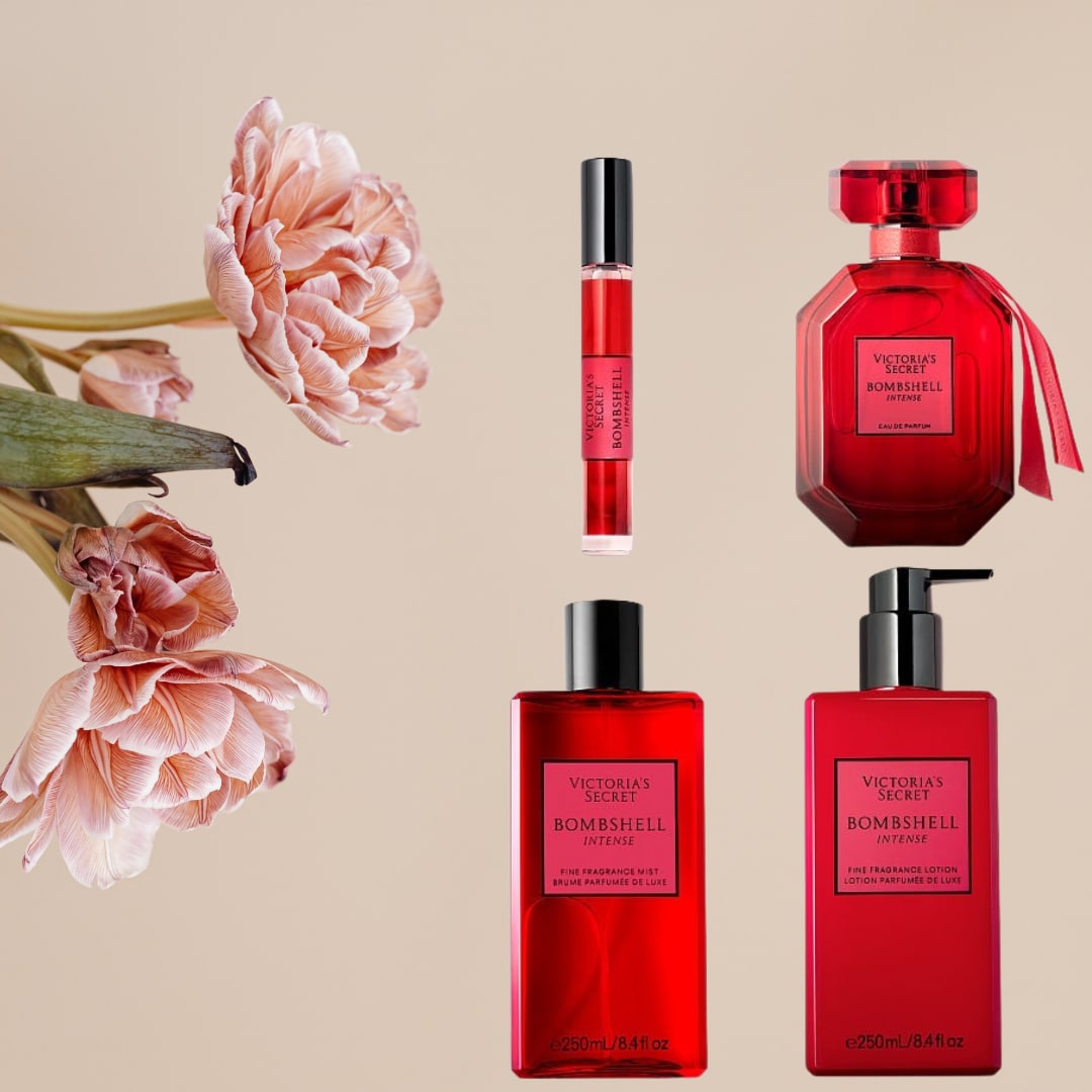 ویکتوریا سکرت بادی لوشن Bombshell Intense ۲۵۰ میلیلیتر، نمای بطری — دارامُد