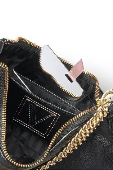 Victoria's Secret کیف مینی کرو، نمای نزدیک از جنس چرم مصنوعی و زیپ — دارامُد