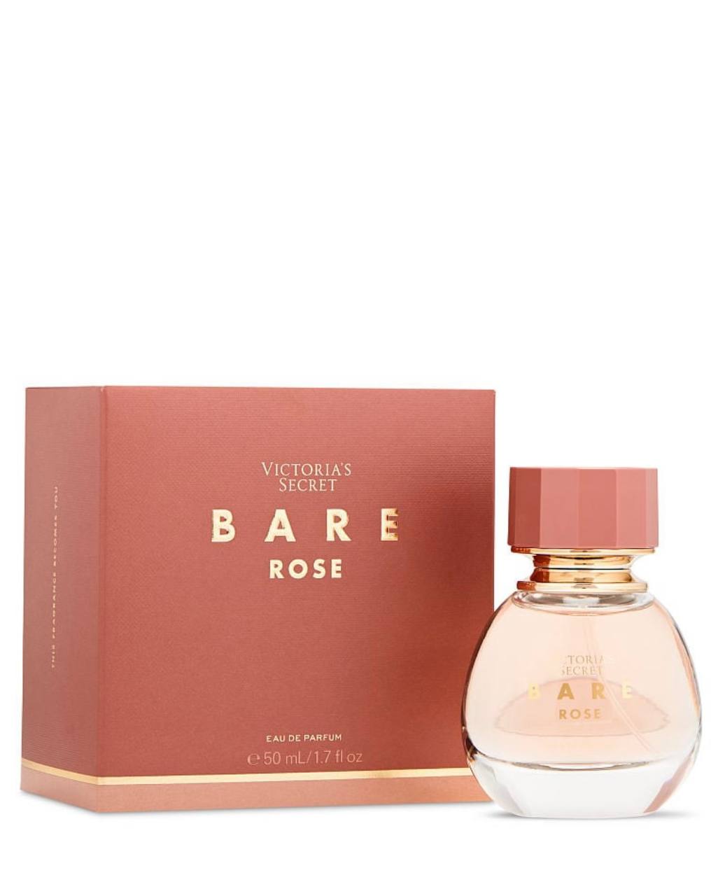 ویکتوریا سکرت Bare Rose پرفیوم ۵۰ میلی‌لیتر، نمای بسته‌بندی — دارامُد