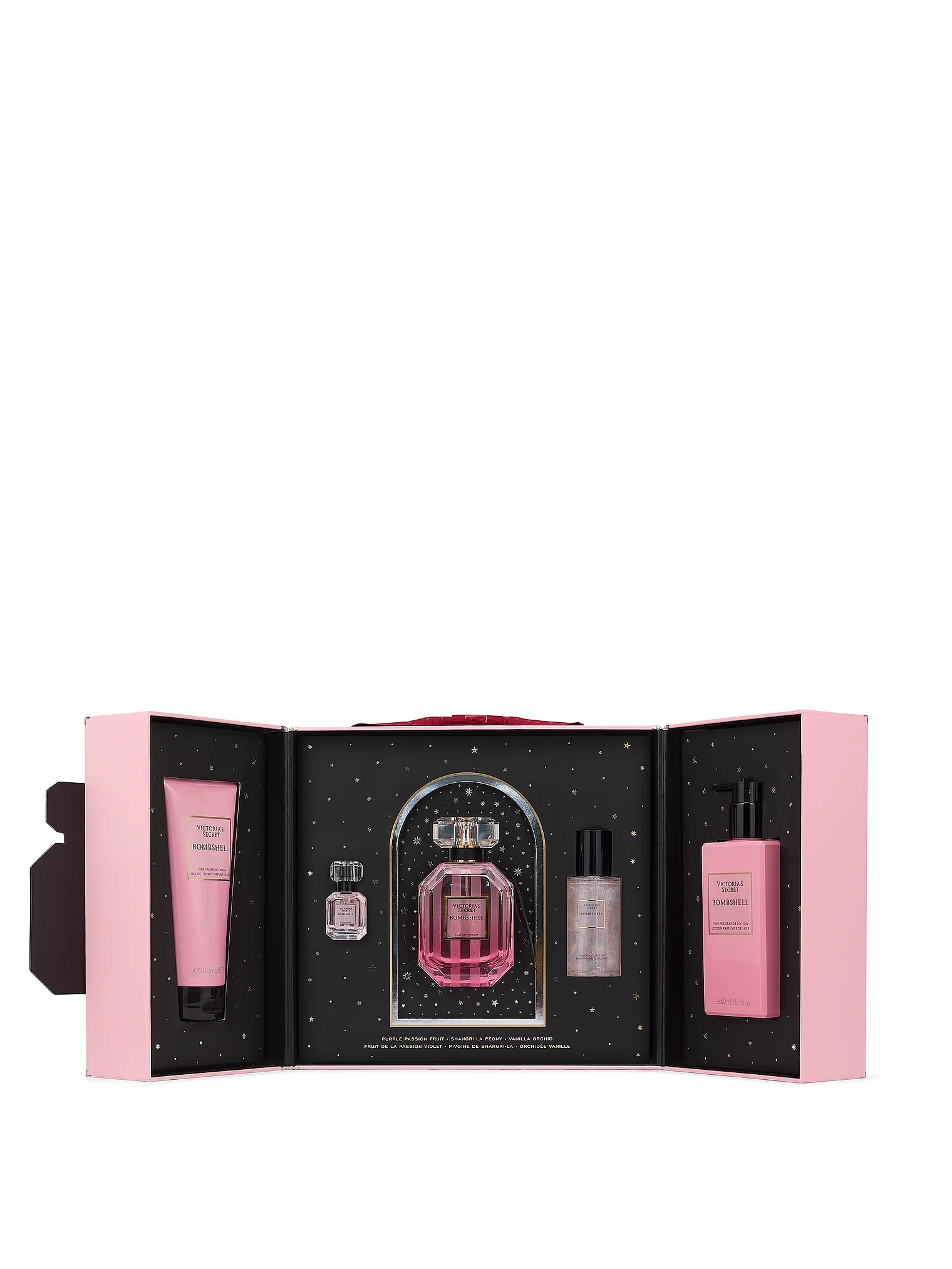 Victoria's Secret پک هدیه Bombshell، جزئیات بسته‌بندی و لیبل محصولات — دارامُد