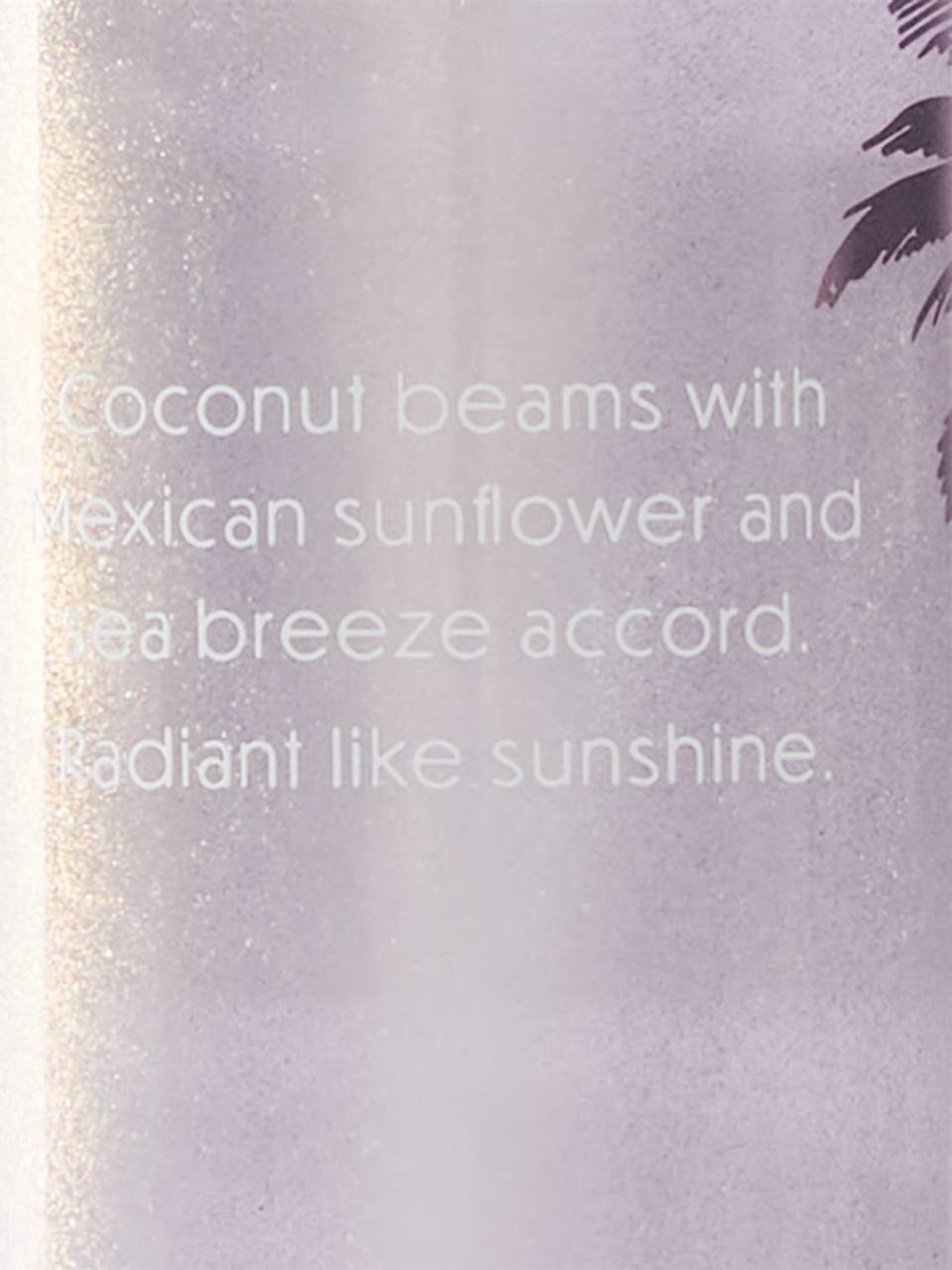 ویکتوریا سکرت Coconut Sol Shimmer بادی میست، نمای درخشش اکلیلی روی پوست — دارامُد