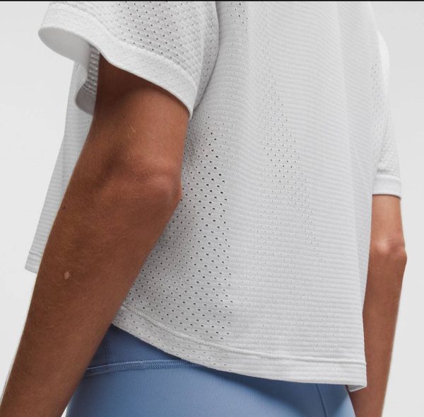تیشرت swiftly high low cropped short sleeve shirt لولولمون اورجینال - تصویر 2