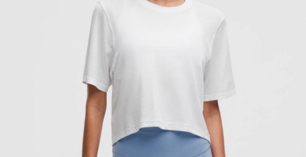 تیشرت swiftly high low cropped short sleeve shirt لولولمون اورجینال