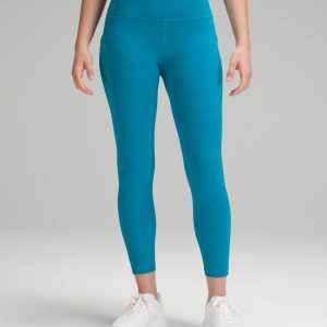 لگ ورزشی wunder train hr tight 25 pockets  آبی فیروزه ای لولولمن اورجینال